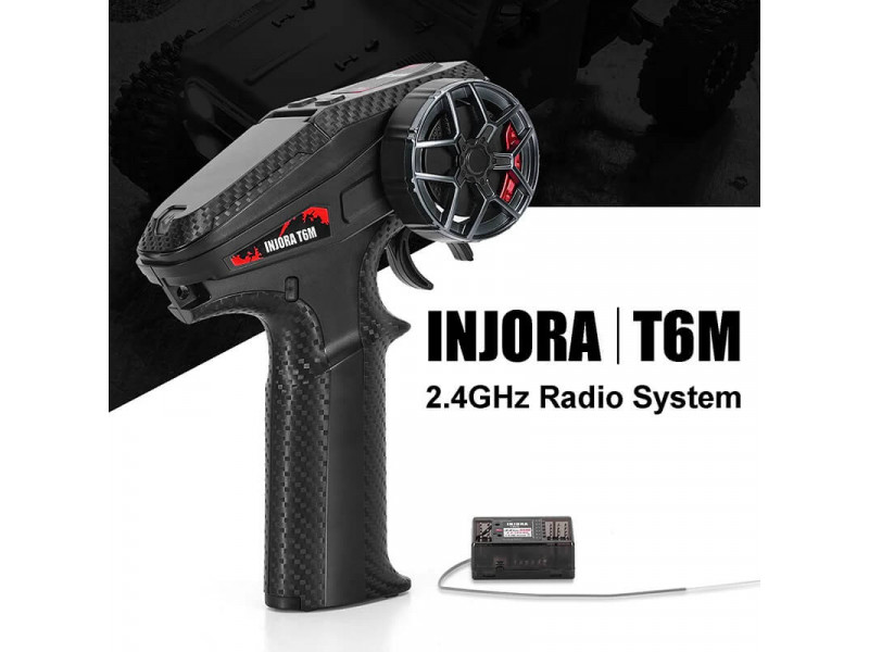 INJORA T6M Pistool Zender 2.4GHz met 6CH Ontvanger - INT-T6M