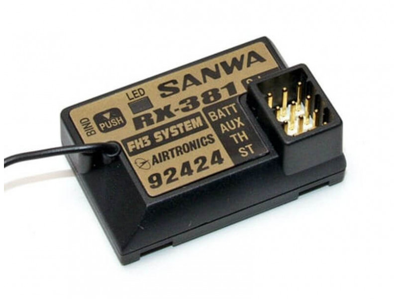 Sanwa RX-381 FHSS 3 Ontvanger 3 Kanaals 2.4Ghz