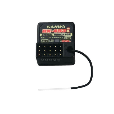 Sanwa RX-493i Ontvanger Waterdicht 4 Kanaals 2.4Ghz FH5 (SUR-SSL)