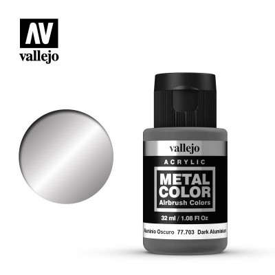 Vallejo Metal Color - Donker aluminium 32 ml 77703