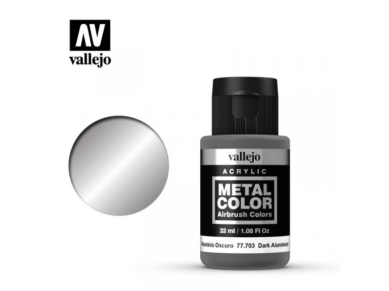 Vallejo Metal Color - Donker aluminium 32 ml 77703