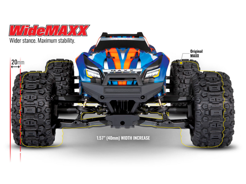Traxxas Wide MAXX 2022 VXL Brushless Monstertruck RTR Blauw