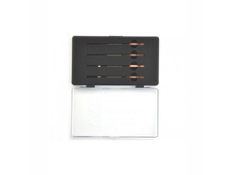 POWER TOOL TIP SET 4 PIECES (1.5, 2, 2.5, 3) PLASTIC CASE ARROWMAX (POWER TIP ONLY)