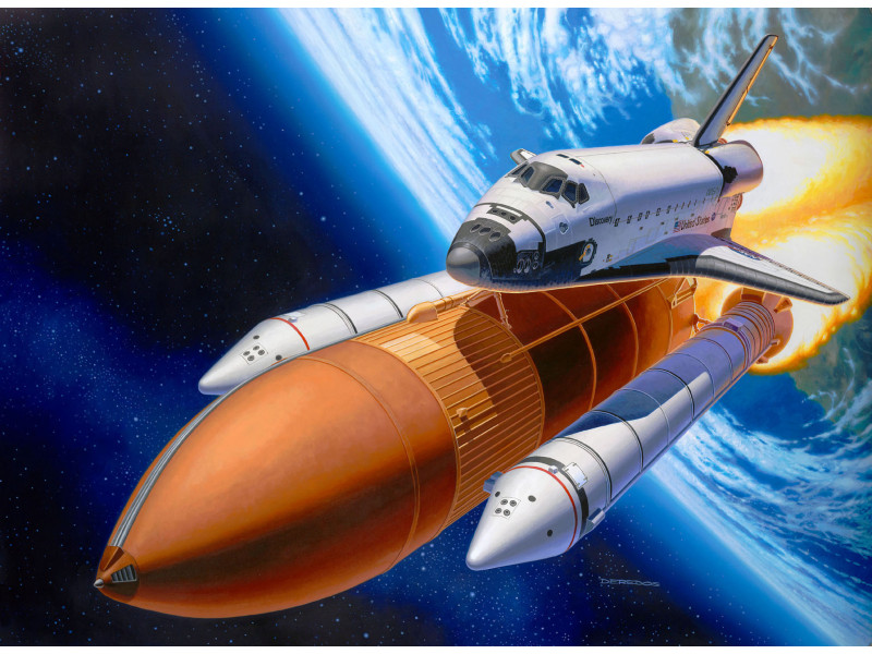 Revell Space Shuttle Discovery & Booster Rocket 1/144