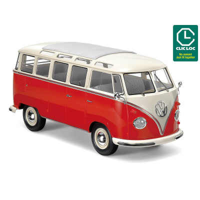 Tamiya Volkswagen Type 2 T1 Samba Red/White 1/24 Model Kit – T28101