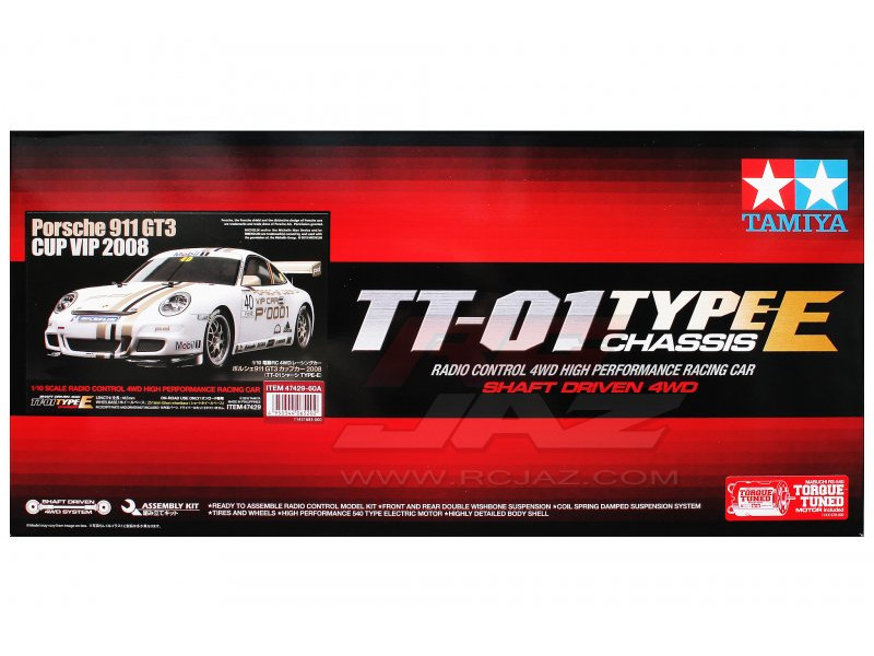 Tamiya Porsche 911 GT3 Cup '08 TT-01E 1/10 Bouwpakket