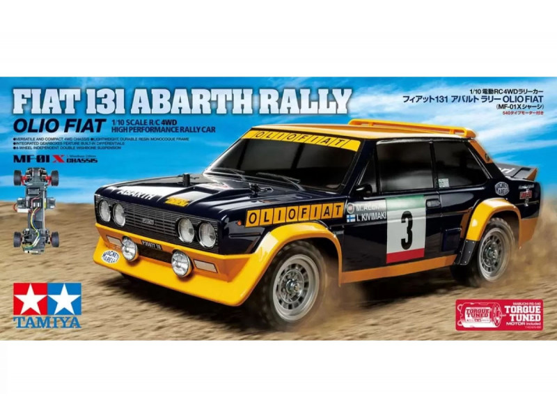 MF-01X Fiat Abarth Rally met Gespoten Body 1/10 - Kit