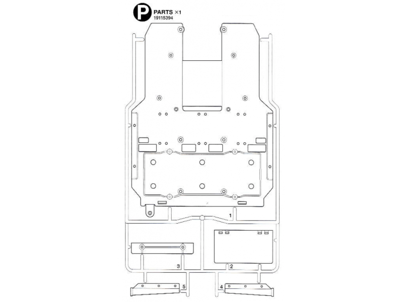 Freightliner Cascadia Bottomplate Parts P (P / 19115394) 1/14