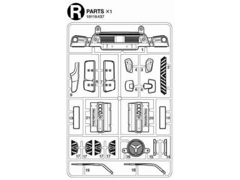 Parts for Mercedes Actros 3633 (R / 19115437) 1/14