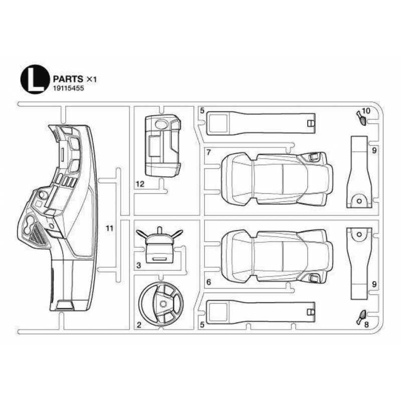 Mercedes Arocs Interior Parts L (L / 19115455) 1/14