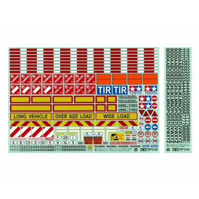 Tamiya 1/14 Warning-Sticker Set Truck/Trailer - 56534