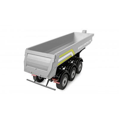 Amewi 3-axle Metal Tipper Trailer 1/14 RTR - Silver