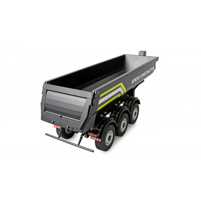 Amewi 3-axle Metal Tipper Trailer 1/14 RTR - Black