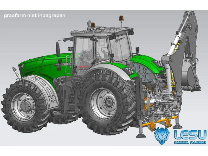 Lesu Fendt F1050 1/14 Hydraulische Tractor - 100% RTR met PL18EV Lite