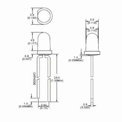 3mm LED Orange 25 Degree