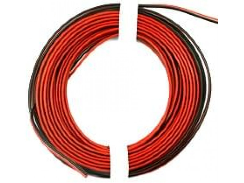 Red / Black Wire 2x 0.25mm Flat