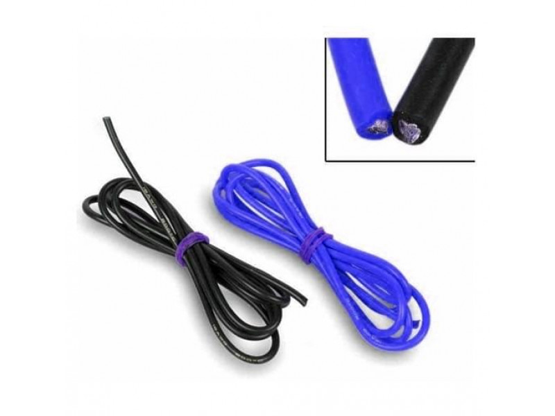 Silicone wire 2,5mm Blue German quality