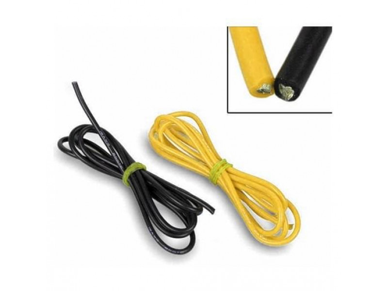 Silicone wire 0.50mm Yellow German quality