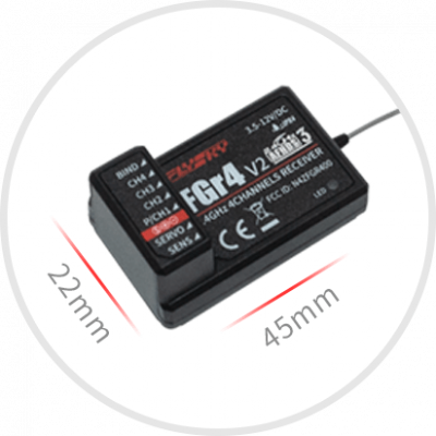 FlySky FGR4 4 Channel Receiver 2.4Ghz AFHDS 3