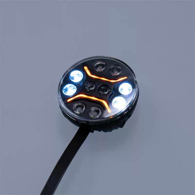 Juwuba Modern Beamlight Round with Orange LED's 1/14
