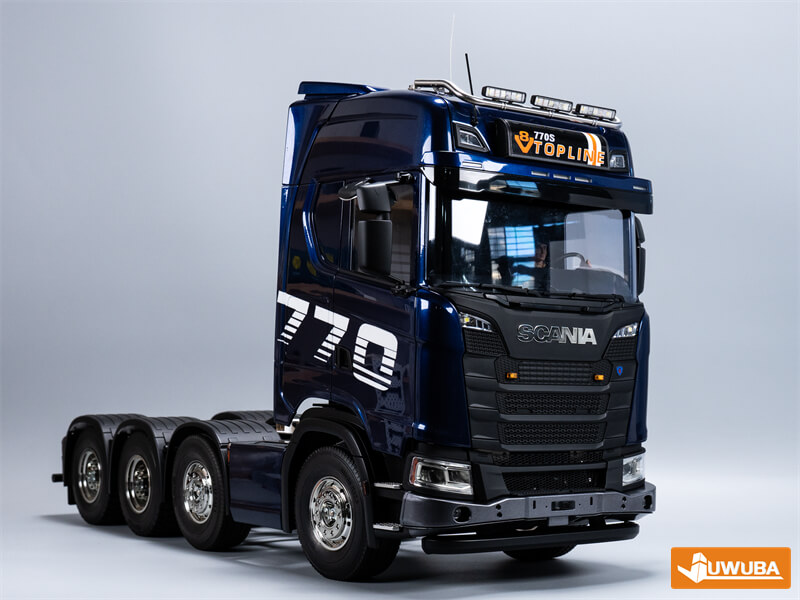 Juwuba RVS Dakbeugel met LED Balken Tamiya Scania 770S 1/14