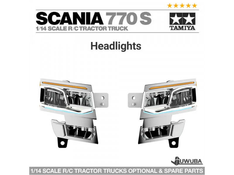 Juwuba Koplamp LED Printen voor Tamiya Scania 770S - Kabel