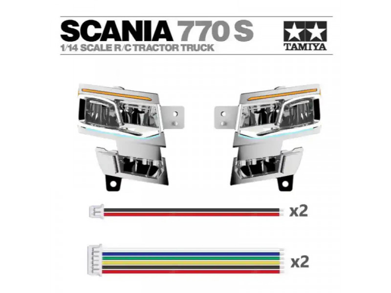 Juwuba Koplamp LED Printen voor Tamiya Scania 770S - Kabel