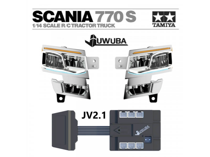 Juwuba Koplampen Compleet voor Tamiya Scania 770S - JV2.1