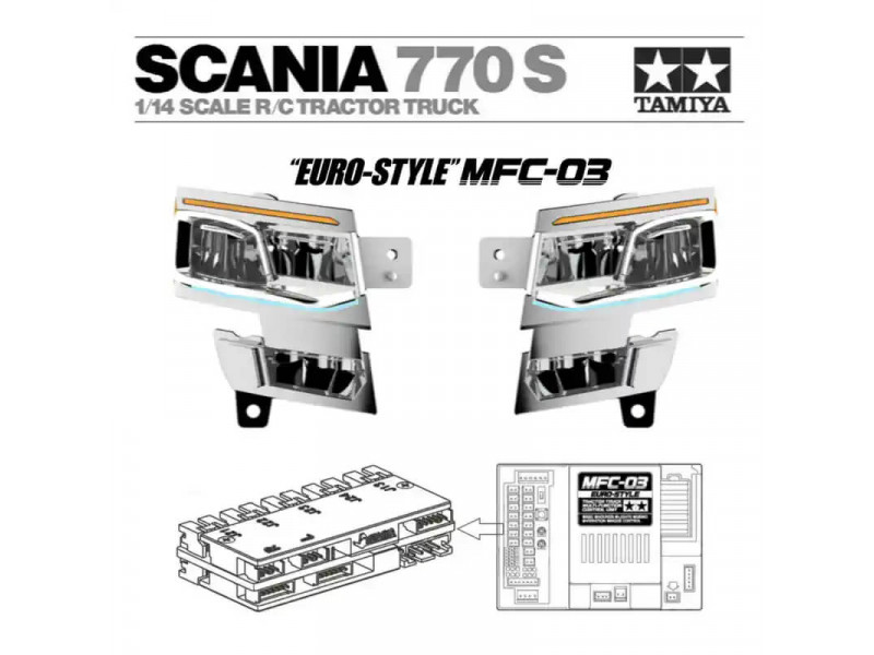 Juwuba Koplampen Compleet voor Tamiya Scania 770S - MFC03