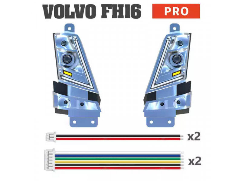 Juwuba Koplampen LED Print PRO voor Tamiya Volvo FH16 1/14