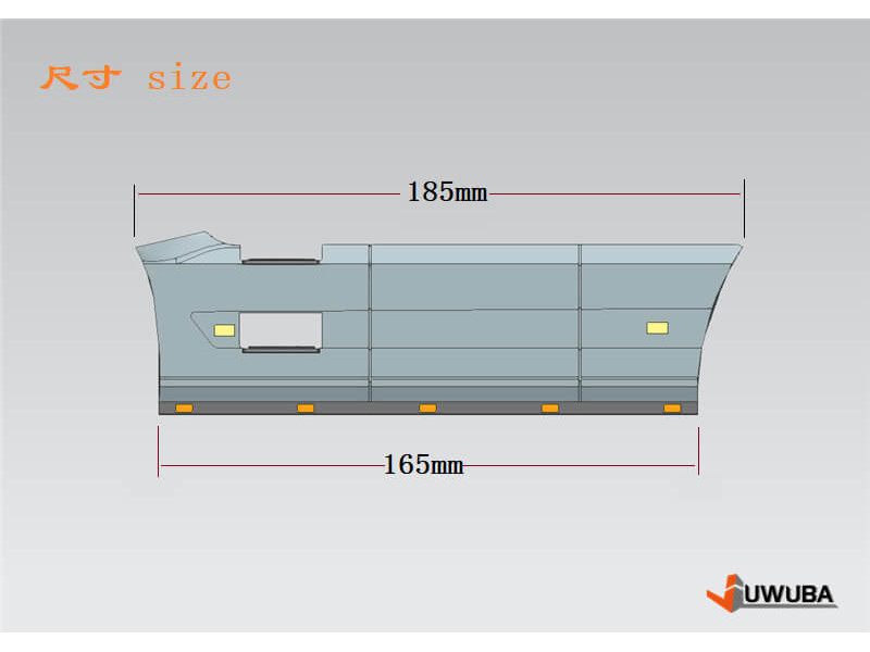 Juwuba Sideskirts Tamiya Volvo FH16 4x2 met Verlichting 1/14