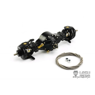 Lesu Driven Front Axle with Diff Lock and Tamiya Gearing Q-9006 (1/14)