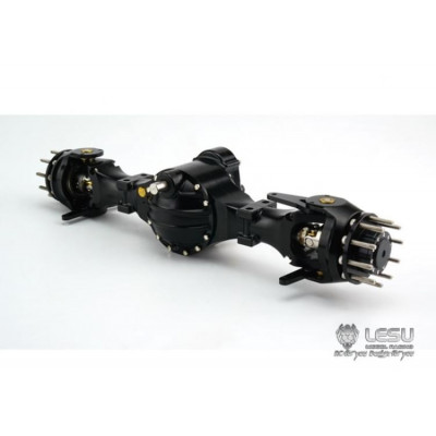 Lesu Middle Driven Steering Axle with Diff Lock and Tamiya Gearing Q-9008 (1/14)