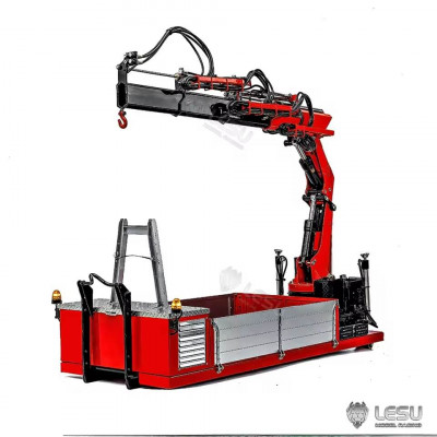 Lesu Truck Loader Crane on Container Slide 1/14 RTR - Red