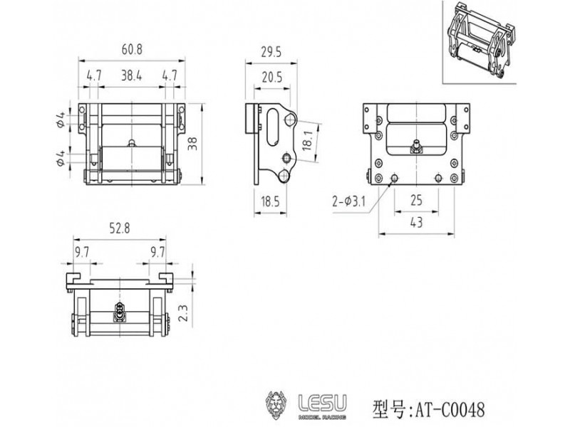 Lesu Snelwisselaar voor Heftruck LD160S 1/14 - AT-C0048