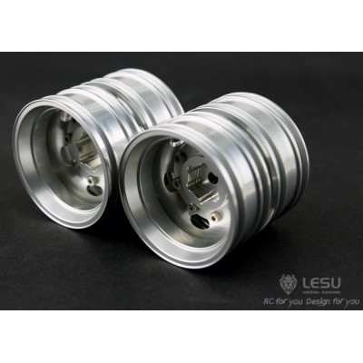 Lesu Alcoa Rear/Trailer Rims Oval 4pcs W-2010 1/14