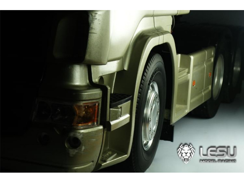 Lesu Alcoa Front Rims Wide Tyres with Wheelcover W-2041-A 1/14