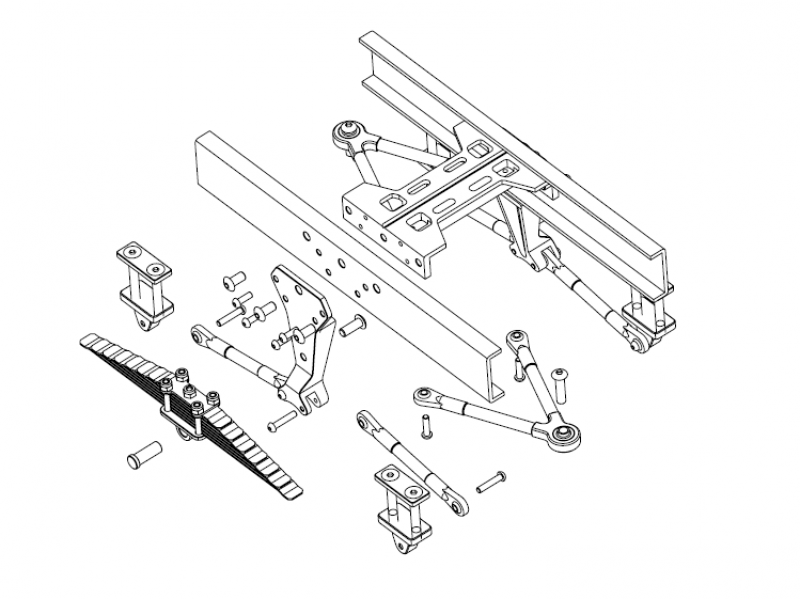 Lesu Spring Suspension for Rear Axles X-8002-A (1/14)