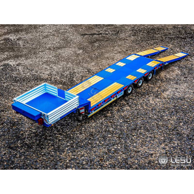 Lesu Low Loader with Hydraulic Ramps Blue - RTR