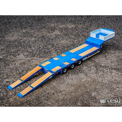 Lesu Low Loader with Hydraulic Ramps Blue - RTR