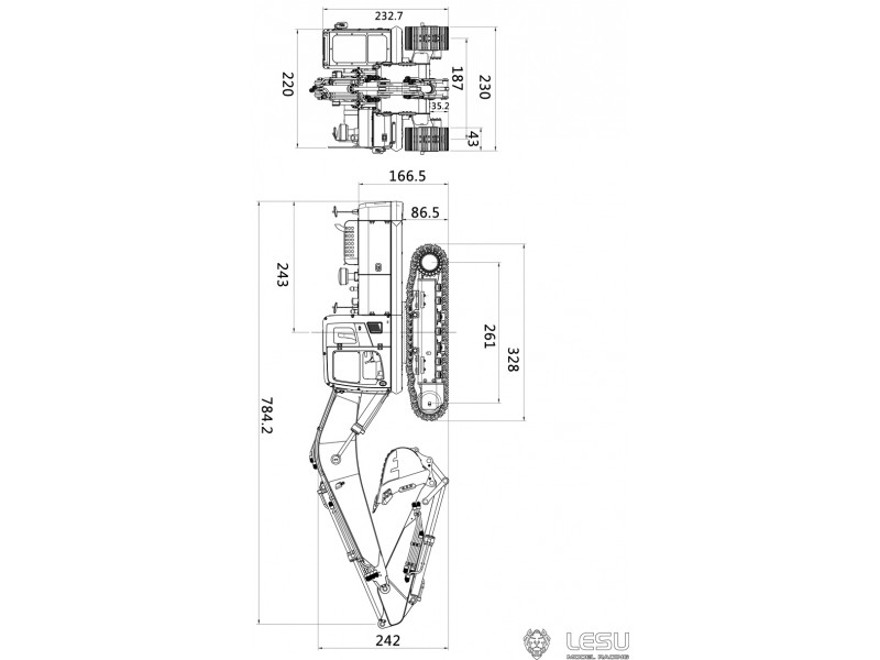 Komatsu PC360 Graafmachine Metaal met Hydrauliek Kit (1/14)