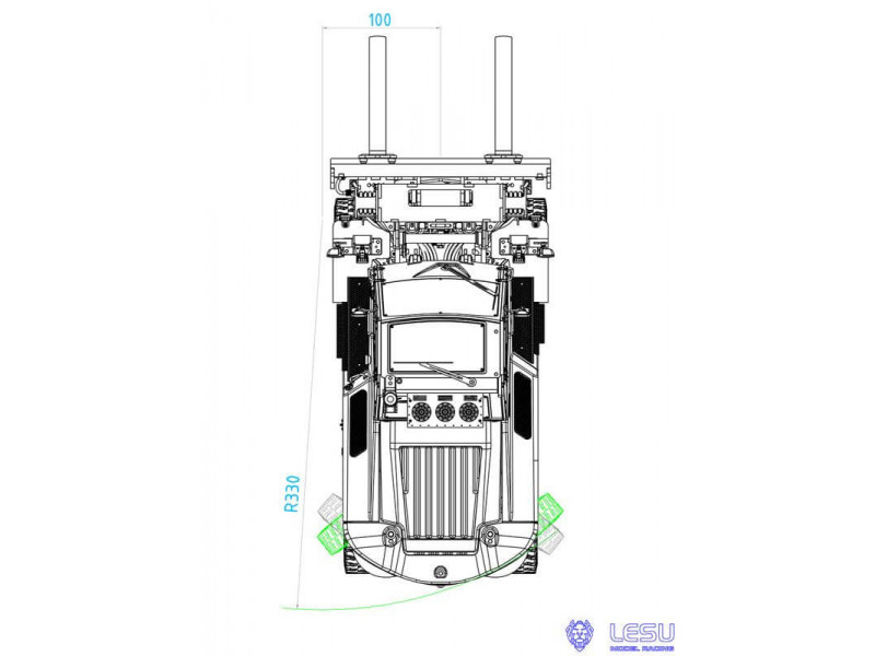 Lesu Linde LD160S Heftruck 1/14 - Bouwpakket - RD-A0014