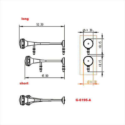 Lesu Metal Airhorn Long 1/14