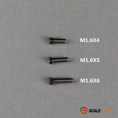 Scaleclub Stainless M1.6x4mm Micro Bolts with Nuts 