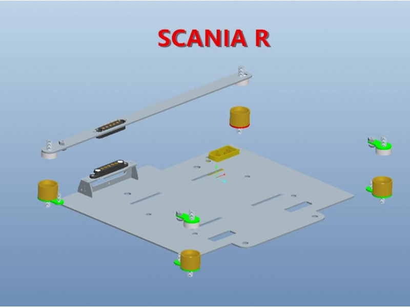 Scaleclub Magnetisch Dak met Accumontage voor Tamiya Scania R470/R620