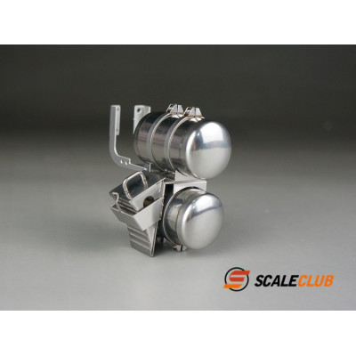Scaleclub Stainless Double Air Tank with Block (1/14)