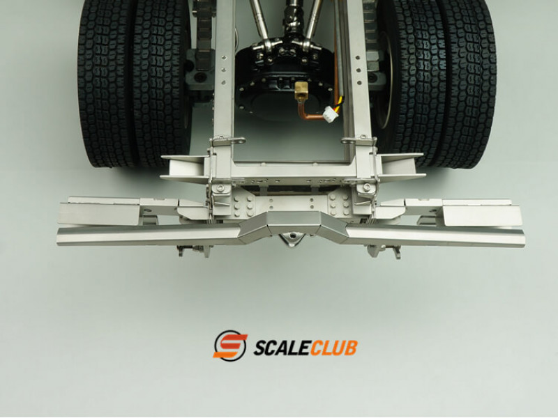 Scaleclub RVS Chassis Eindstuk met Luchttank voor Kipper 1/14