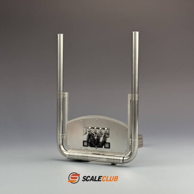 Scaleclub Stainless Exhaust for Tamiya Trucks 1/14