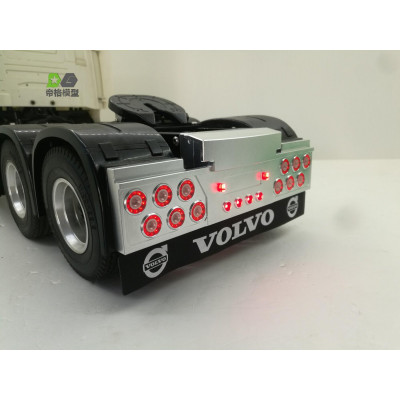 WTE Alu Rear Bumper with Round Lights 1/14