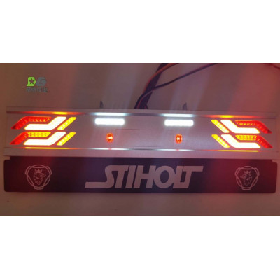 WTE Aluminum Trailer Bumper Modern LED Lights 1/14